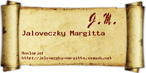 Jaloveczky Margitta névjegykártya